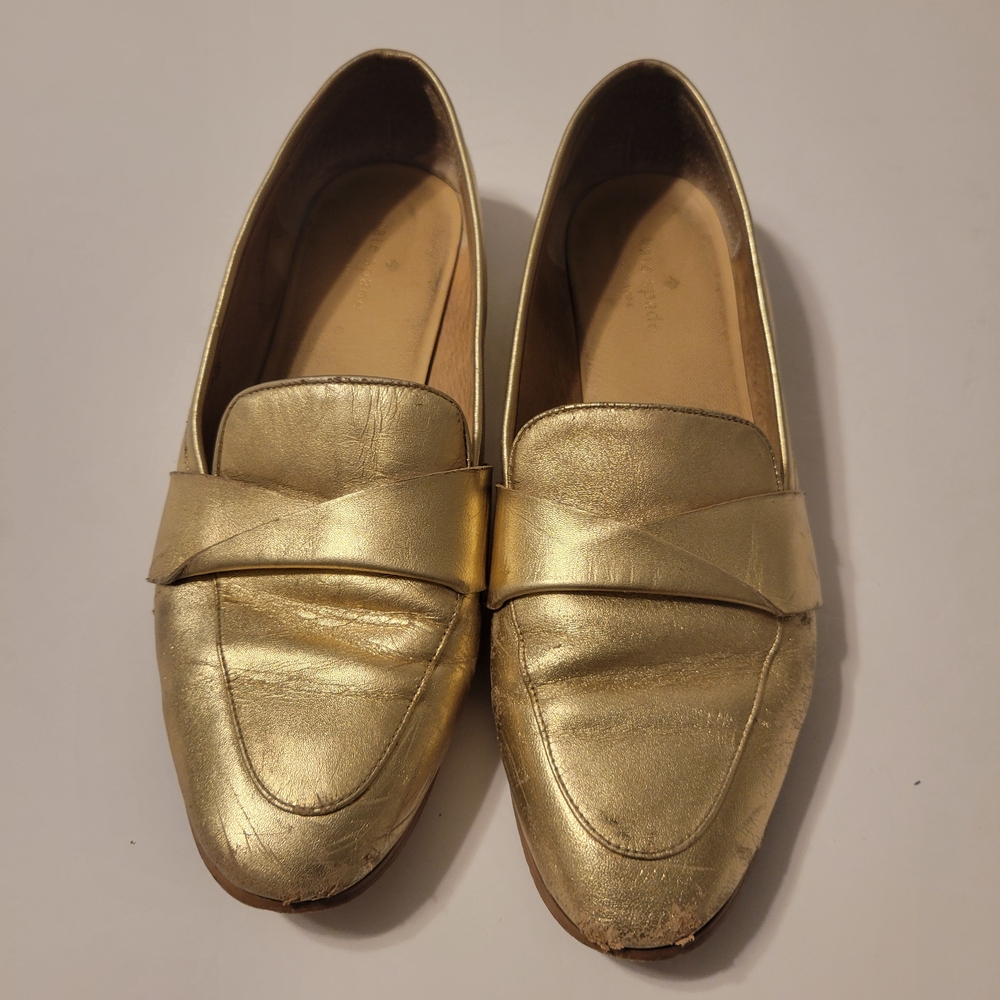 Kate Spade Gold Metallic Flats